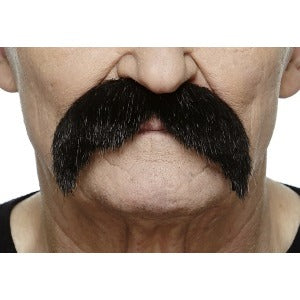 Western Sheriff Self-Adhesive Moustache, Black