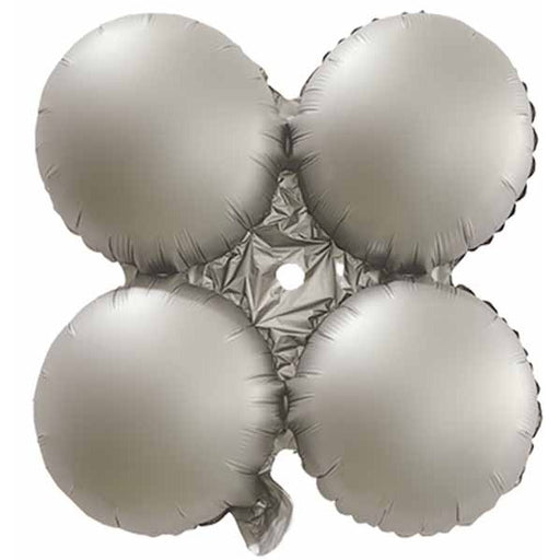 25" Matte Silver Quad Arch Foil Balloon