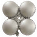 25" Matte Silver Quad Arch Foil Balloon