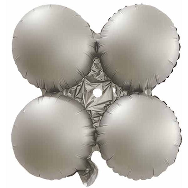 12" Matte Silver Quad Arch Foil Balloon