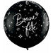 Bonne Fête Onyx Black 3-Foot Latex Balloons, 2-Pack