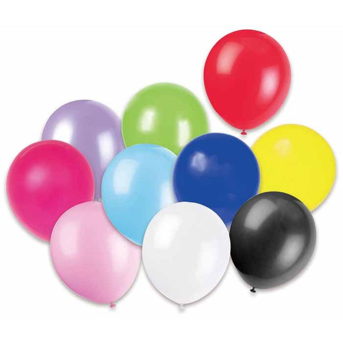 Trico 12 Inch Assorted Colour Latex Balloons, 100 Pack