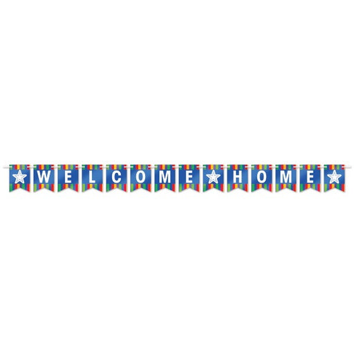Foil Welcome Home Streamer, 6 Inches x 8 Feet