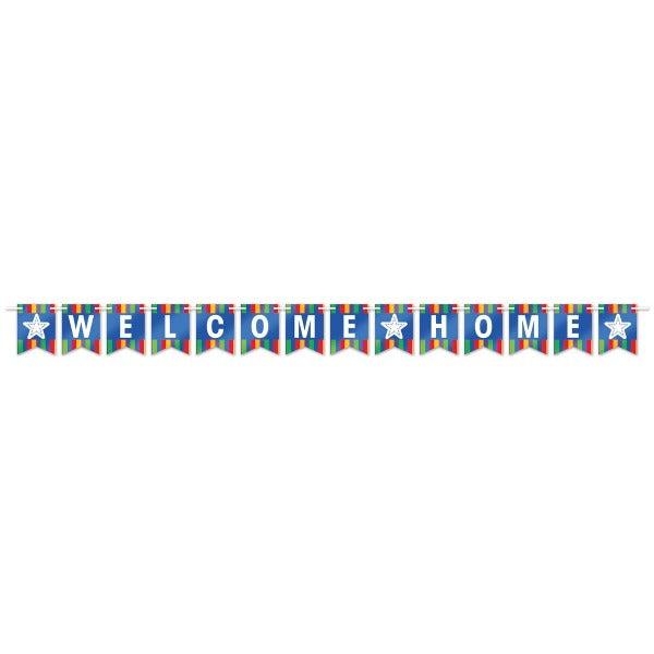 Foil Welcome Home Streamer, 6 Inches x 8 Feet