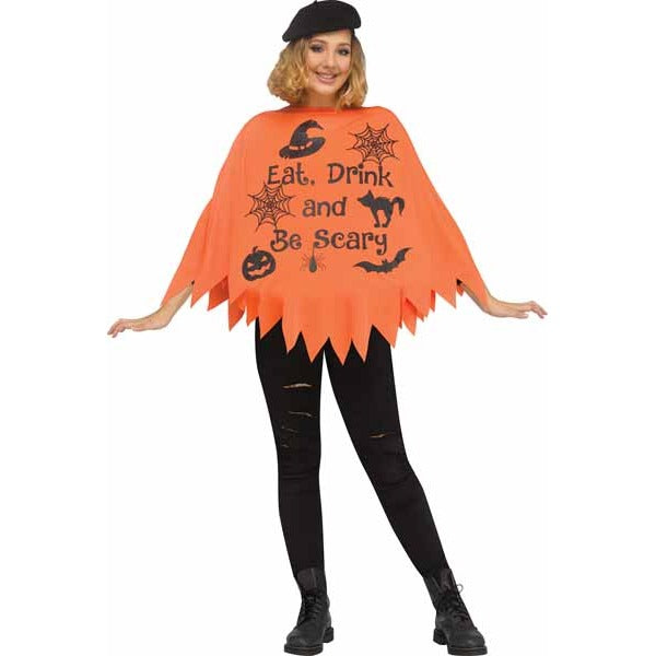 PONCHO PARTY PUMPKIN ONE SIZE 4/14
