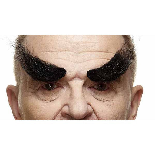 Black Self-Adhesive Costume Eyebrows, 6 Pieces