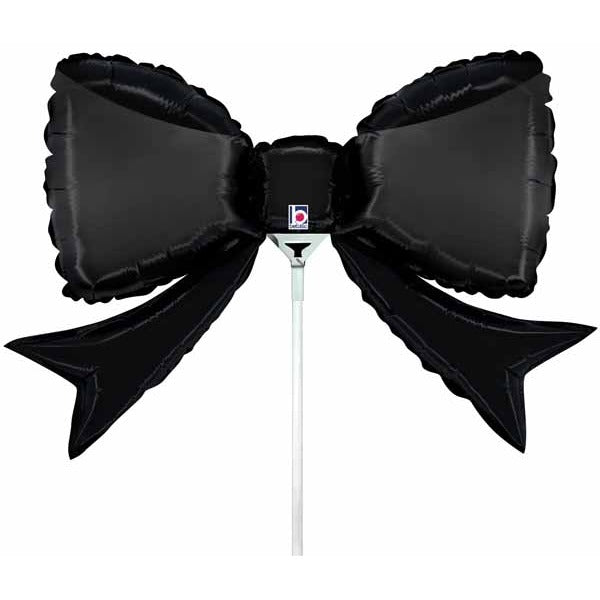 14-Inch Black Bow Mini Foil Balloon