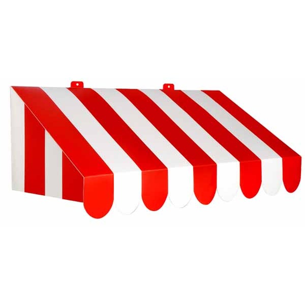Red and White Awning Wall Decoration