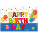 Kokliko Happy Birthday Plastic Tablecover, 47 x 70 Inches