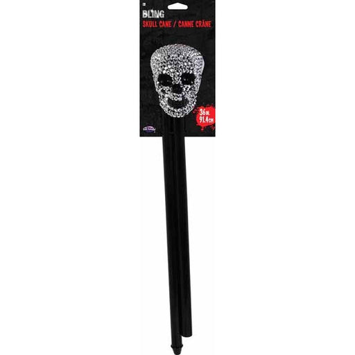 Bling Skull Costume Cane, 36 Inch