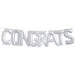 Silver CONGRATS 16-Inch Block Letter Balloon Kit