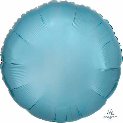 18-Inch Pearl Pastel Blue Round Foil Balloon