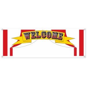 All-Weather Welcome Sign Banner, 21 Inches x 5 Feet
