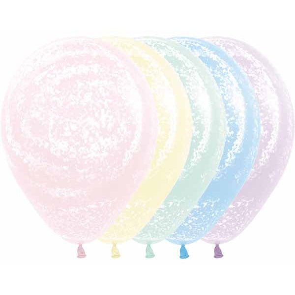 Sempertex 11" Graffiti Pastel Matte Latex Balloons, 50 Count
