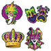 Mardi Gras Cutouts, 4 Pack