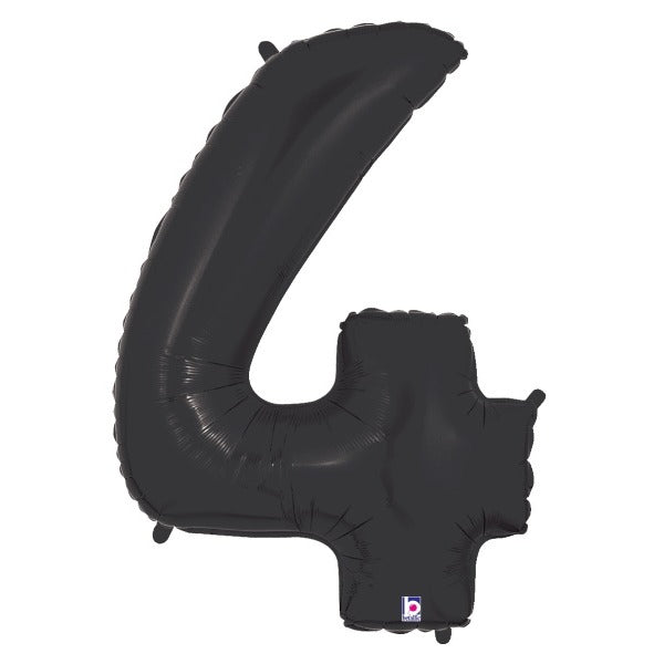 MegЛoon 40-Inch Black Number 4 Balloon