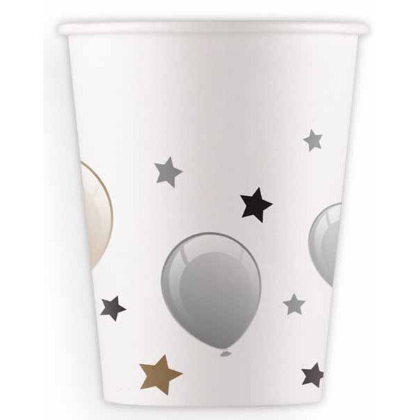 PAPER CUPS 7 OZ 8/PK MILESTONE HBDAY