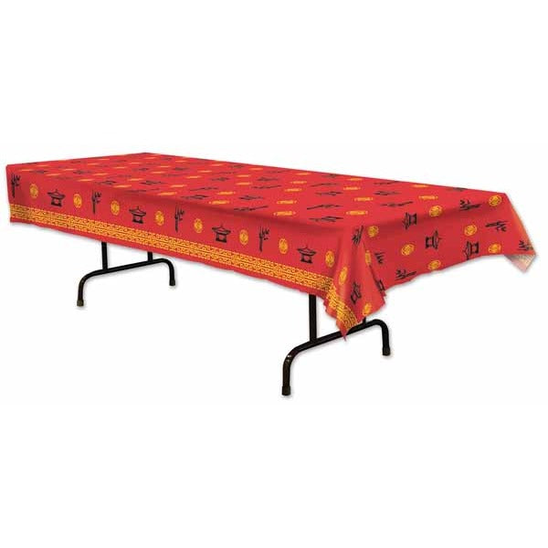 Asian Theme Plastic Table Cover