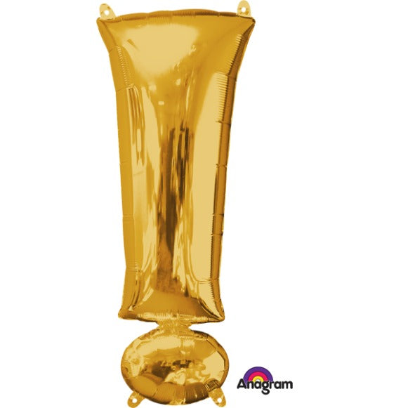 36-Inch Gold Exclamation Mark Balloon