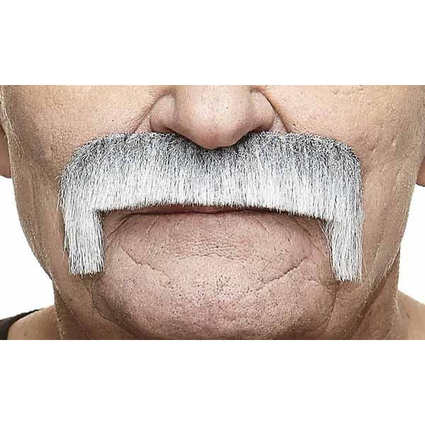 MOUSTACHE WHITE/GREY 11 CM X 5 CM