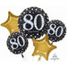 Sparkling Birthday 80th Birthday Foil Balloon Bouquet