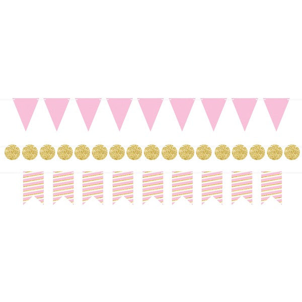 Pink & Gold Mini Streamer Kit