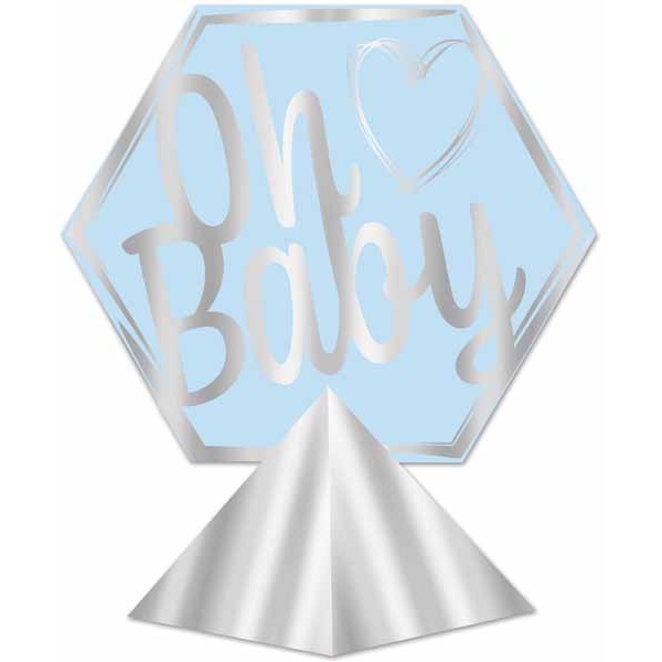 3D Foil Oh Baby Centerpiece, 11.5 Inches