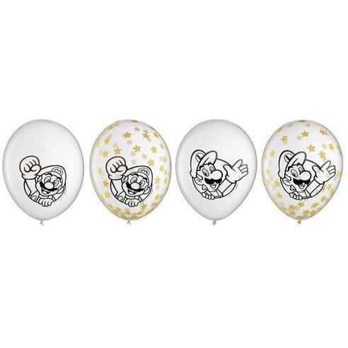 Super Mario Brothers 12-Inch Balloons, 6-Pack