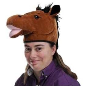 Plush Horse Head Hat, One Size