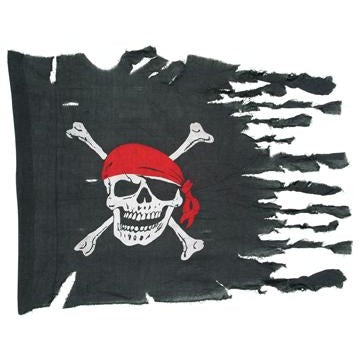 Weathered Pirate Flag, 29 x 40 Inches