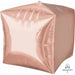 Rose Gold Cubez Cube-Shaped Foil Balloon