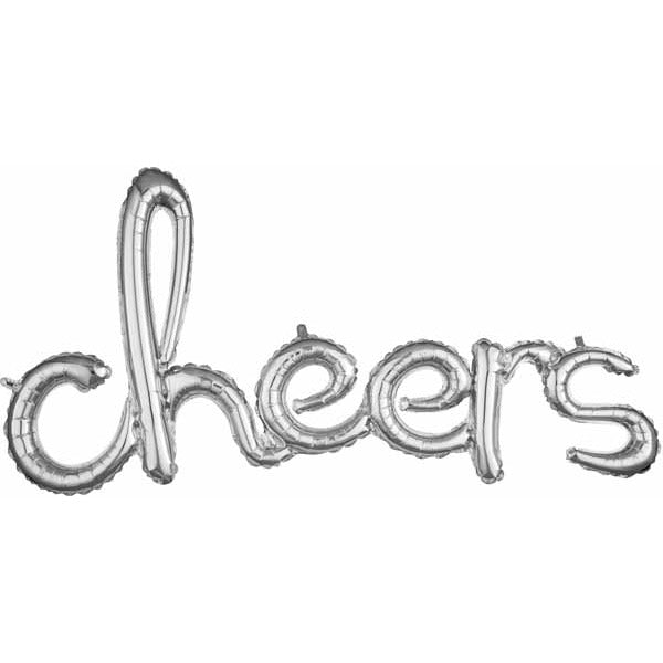 Silver Cheers Script Balloon
