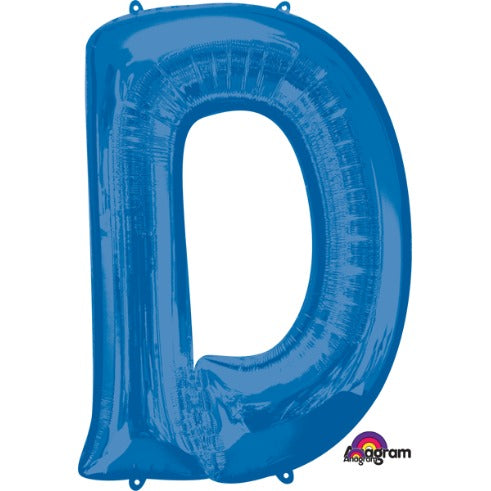 33-Inch Blue Letter D Balloon