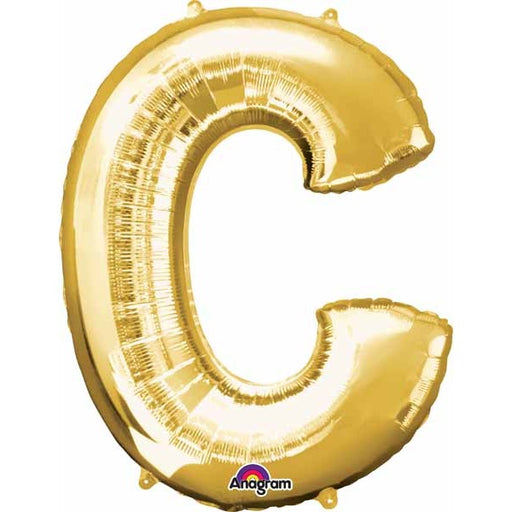 32-Inch Gold Letter C Foil Balloon