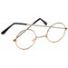 Adult Round Gold Santa Costume Glasses