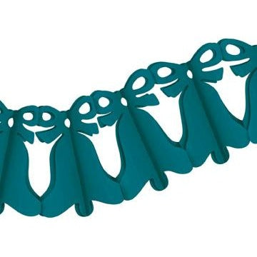 Teal Bell Garland, 12 ft