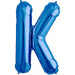 Blue Letter K Balloon, 34 Inch