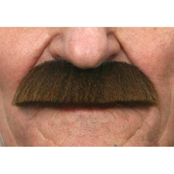 Medium Brown Self-Adhesive Costume Moustache, 10 x 3 cm
