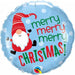 Merry Xmas Gnome 18-Inch Round Foil Balloon