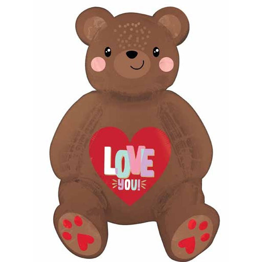 Love Bear Sitter 20-Inch Foil Balloon