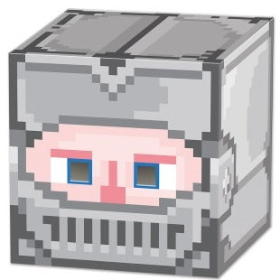 Knight 8-Bit Box Head Costume Accessory