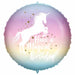 Magic Unicorn Happy Birthday 18" Round Foil Balloon