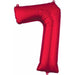 34-Inch Red Number 7 Foil Balloon