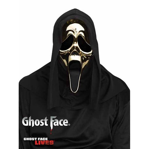 Ghost Face Gold Chrome Adult Mask
