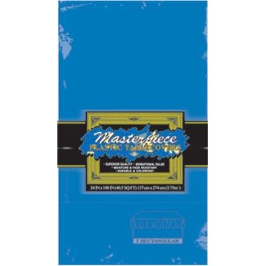 Royal Blue Plastic Table Cover, 54 x 108 Inches