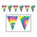 Tie-Dye Pennant Banner, 10 Inches x 21 Feet