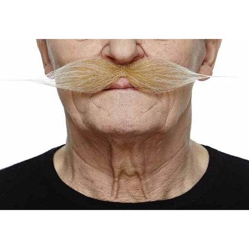 Blonde and White Costume Moustache, 27 cm