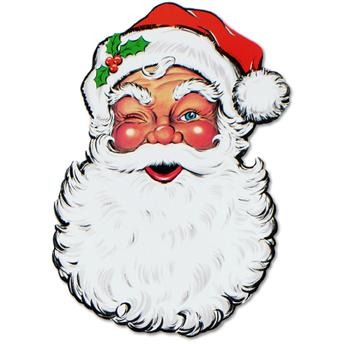 26-Inch Santa Face Christmas Decoration