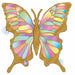 Opal Butterfly 24-Inch Shaped Foil Balloon