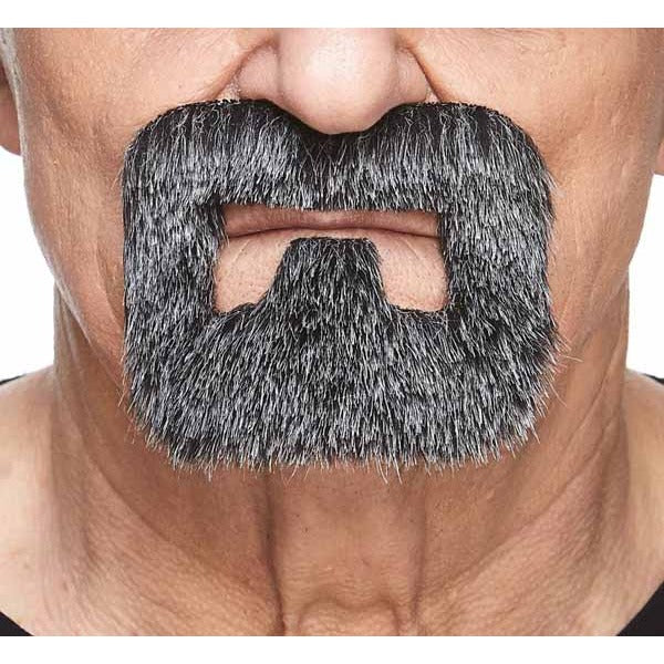 Salt and Pepper Costume Goatee, 4.1 x 3.7 in